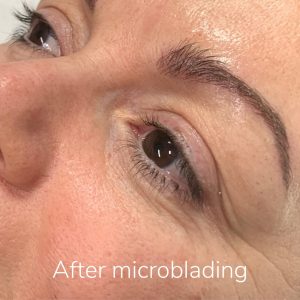 Eyebrows after micro blading