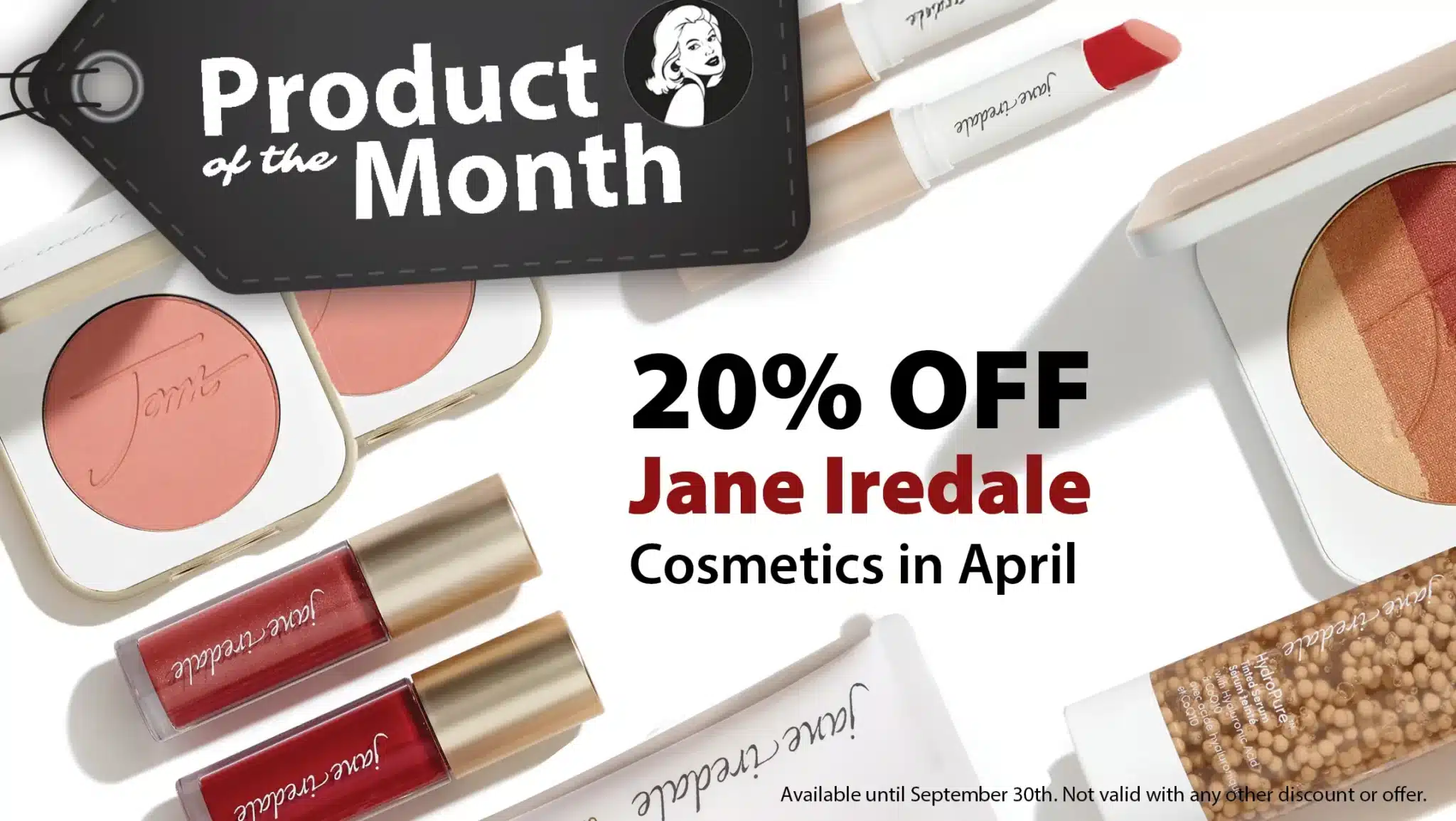 20% off Jane Iredale in Sept